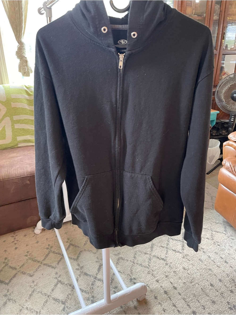 Athletic Works Black Hooded Zip Sweatshirt